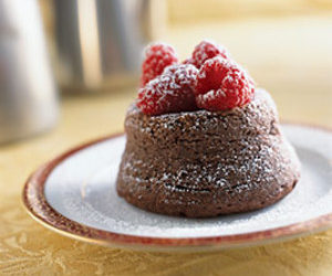 Chocolate Volcano Cakes with Espresso Ice Cream