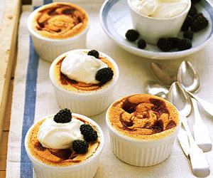 Lemon-Berry Pudding Cakes