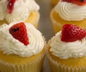 Grilled Strawberry Shortcake Cupcakes