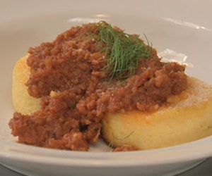 Polenta Cakes with Quick Sausage Sauce recipes