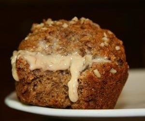 Vegan Peanut Butter Banana Bomb Muffins