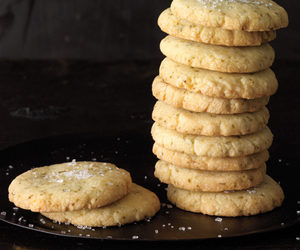 Lemon-Lime Basil Shortbread Cookies