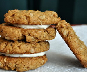 Peanut Butter Oat Cookies with Salted Honey Buttercream Recipe