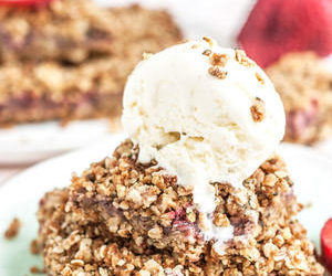 Strawberry Basil Hemp Crumb Bars