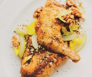 Roast Half Chicken With Cashew Tarator and Celery