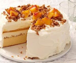 Peach Cobbler Ice Cream Cake