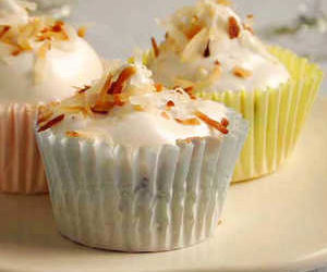 Chocolate Chip Angel Cupcakes with Fluffy Frosting