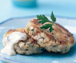 Potato Cod Cakes with Dijon Tartar Sauce