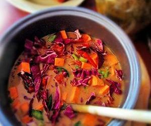 Purple Cabbage And Sunbutter Soup