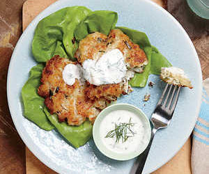 Crab Cakes with Buttermilk Ranch Dressing