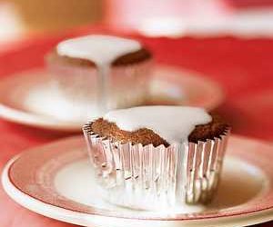 Double Ginger Cupcakes with Lemon Glaze