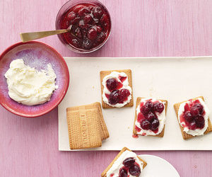 Cranberry Compote with Mascarpone and Cookies