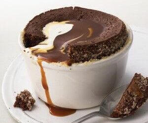 Warm Chocolate Pudding Cakes with Caramel Sauce